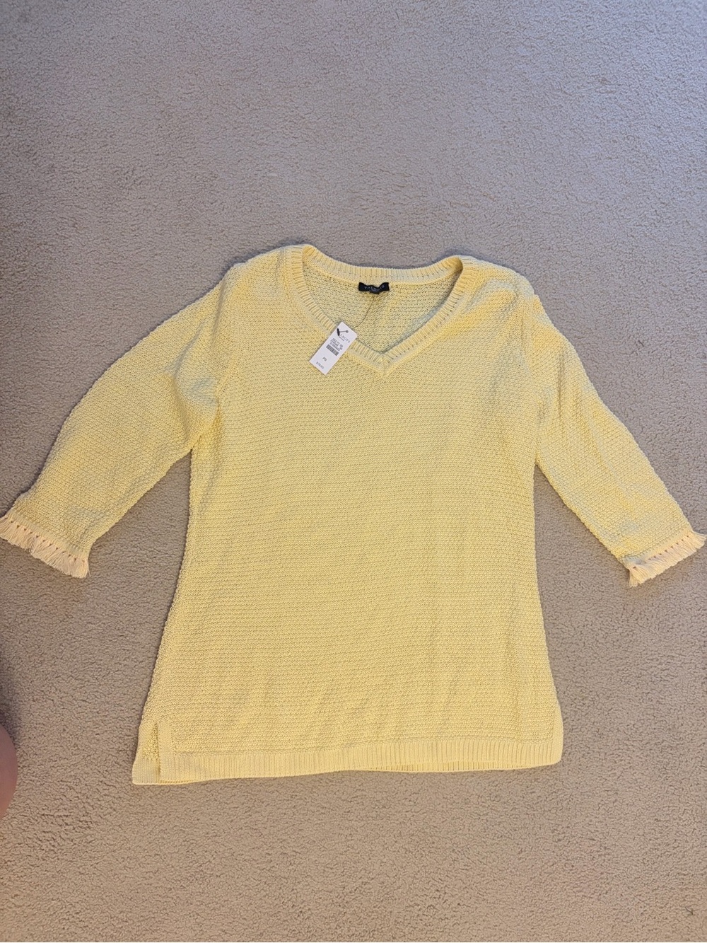 Talbots Yellow V-Neck Sweater